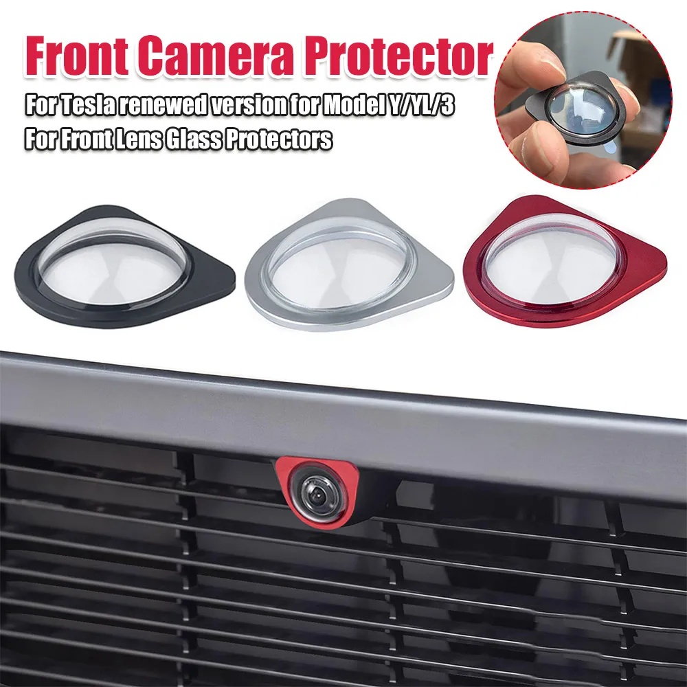 

Front Bumper Camera Lens Protector Scratch & Drop Resistant Protective Cover Kits for Tesla Model Y/3 2025-2026Model YL
