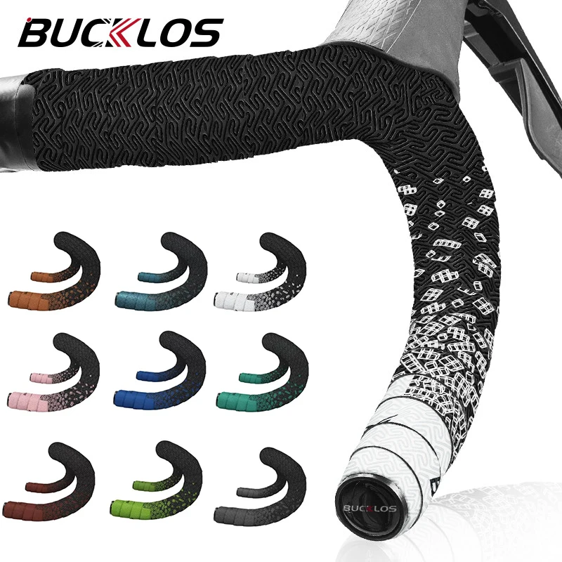 

BUCKLOS Bike Bar Tape Anti-slip Road Bicycle Handlebar Tapes Shock-absorbing Unique Bike Handlebar Tape Square Cycling Belts