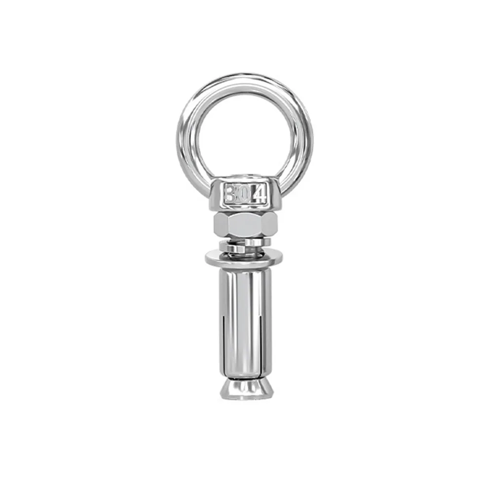 Baut Ekspansi Dinding Baja Tahan Karat 304 Premium dengan Cincin dan Sekrup Mata untuk Penahan Tahan Lama Panjang 50 150Mm