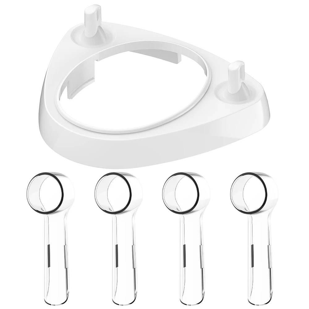 

4 шт. многоразовые пылезащитные чехлы насадки для зубных щеток и держатель насадок для электрических зубных щеток, совместимые с насадкой для щетки серии Oral B PRO