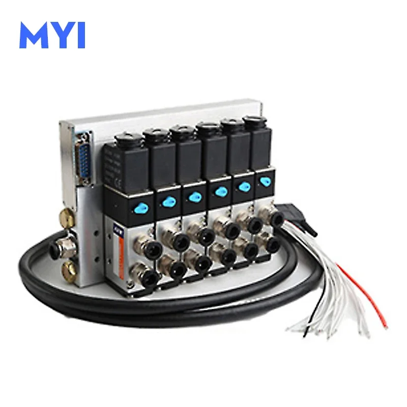 HLH 4V210-08 DC24V Solenoid Valve Group Set Magnetic Manifold Valve Bus Type Plug-in Cylinder Control Reversing Combination DC24