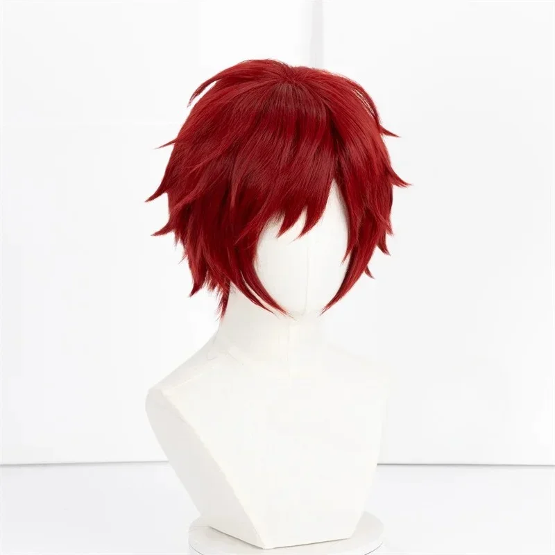 Gaara Cosplay-Perücken, Anime-Cosplay, kurze rote Haarperücken für Comic Con, Coser-Mottoparty, hochwertiges Kunsthaar – Detail 4