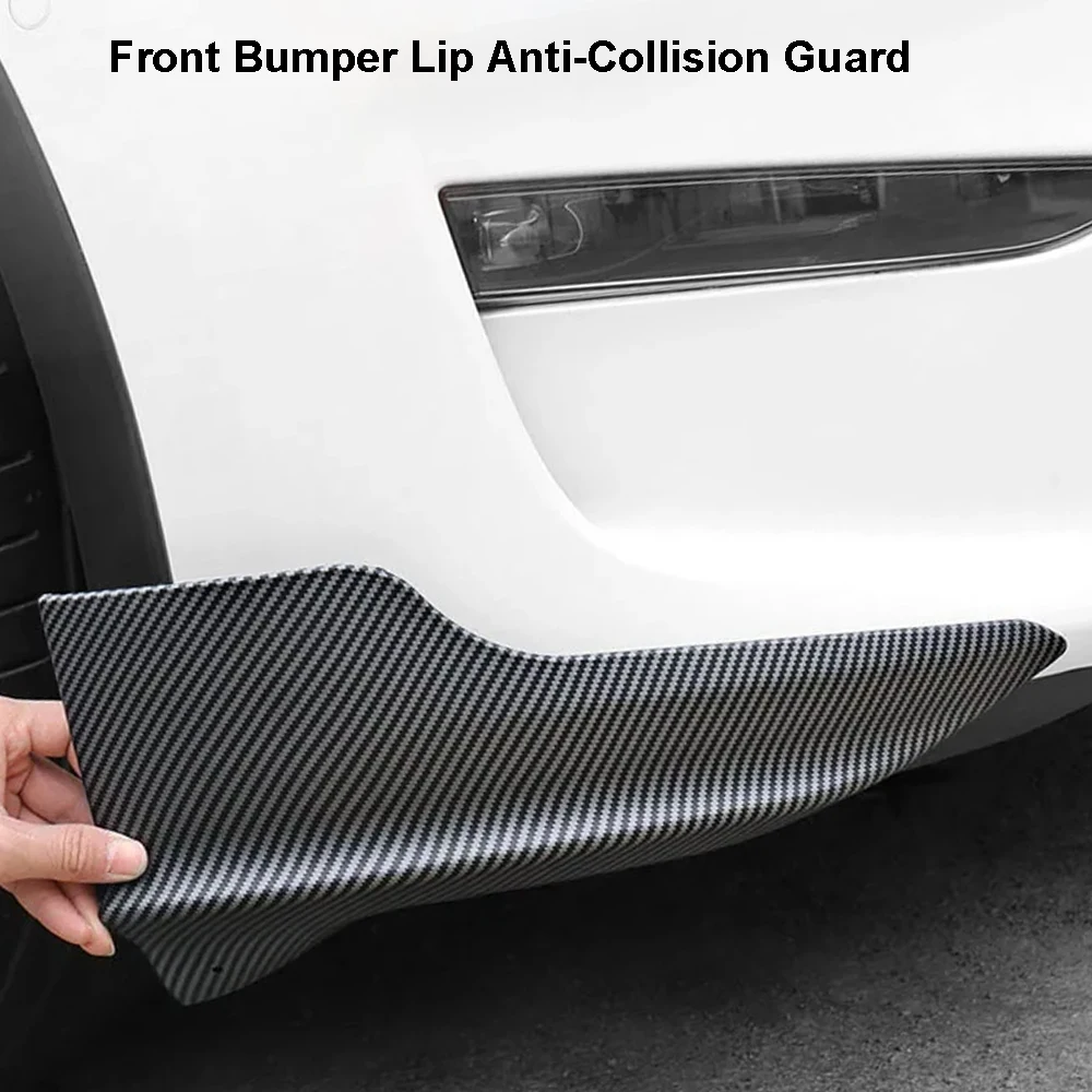 2PCS ABS Front Bumper Anti Collision Strips Corner Guard Bumper Protector Fit for Tesla Model 3 2021-2023