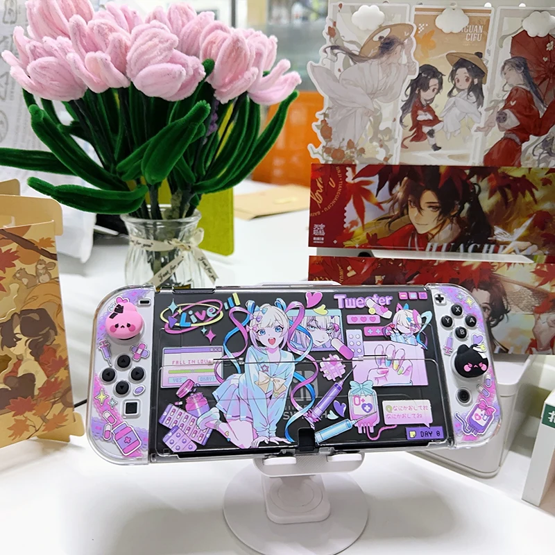 Animation Game Needy Girl Overdose Game Protective Case Transparent Hard Shell Y2k Cute Game Protective Case Decoration