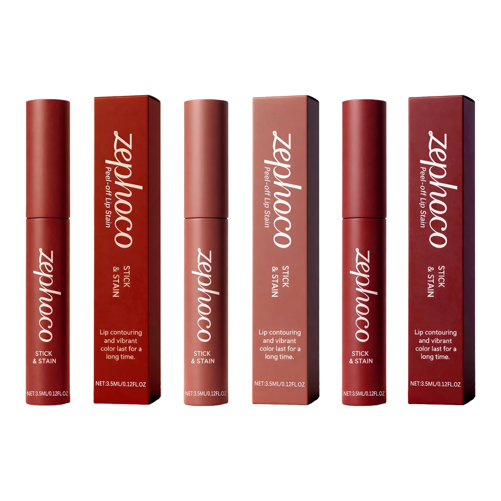 Zephoco Peel off Lip Stain Reveal Matita per labbra resistente al tatuaggio resistente al sudore, impermeabile, resistente al sudore