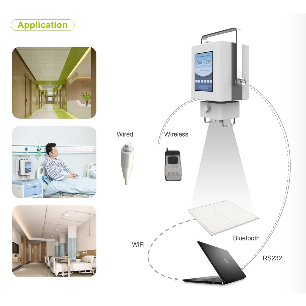 스팟 신제품 휴대용 10.4 인치 터치스크린 5KW 디지털 의료 엑스레이 기계