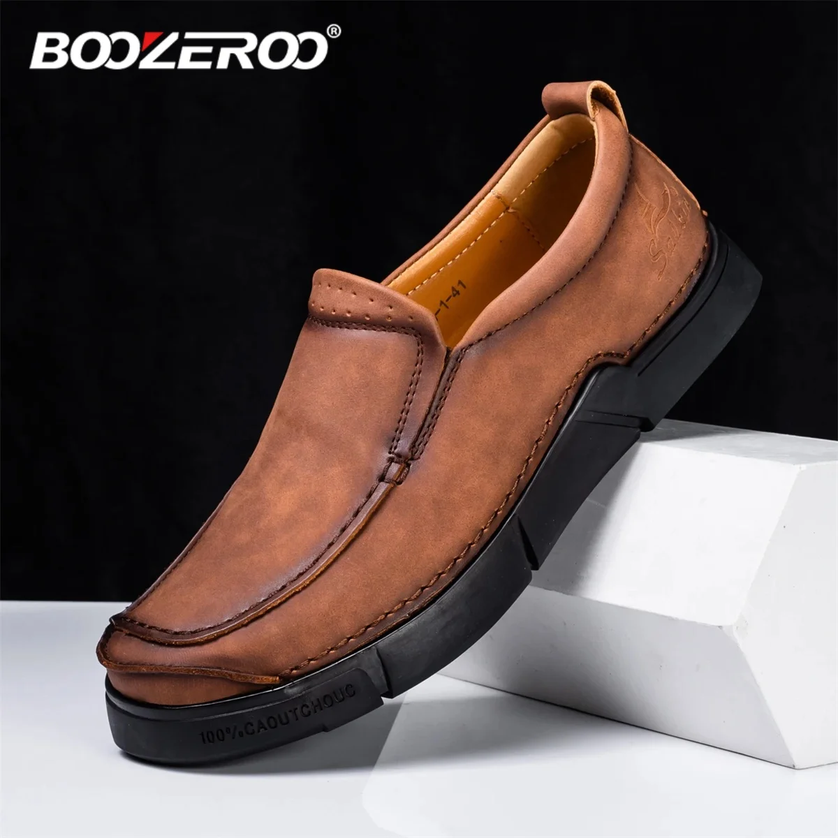 BOOZEROO Classics Handmade  Casual  Men's Shoes Comfort Slip on Loafers