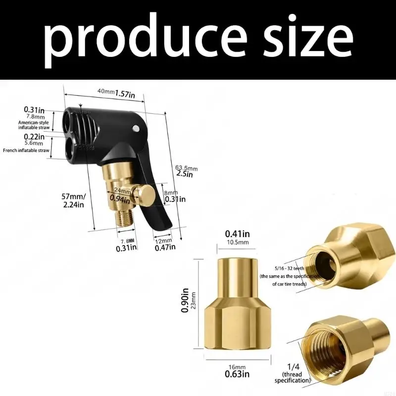 M76E Autoreifen-Inflator-Ventile, Anschluss, Luftkompressor, Pumpenfutter, Verriegelung Luftfutter – Detail 6