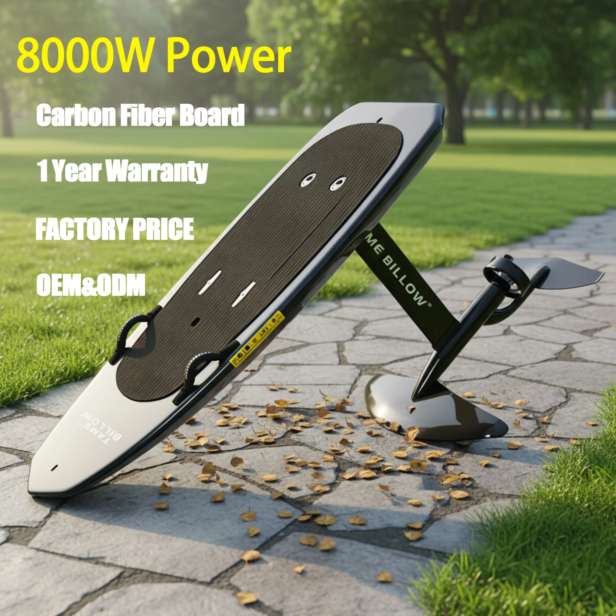 High Quality Carbon Fiber Electric Efoil Surfboard with Remote Control 8KW Powered High Strength for Ocean & Lake Water Sports