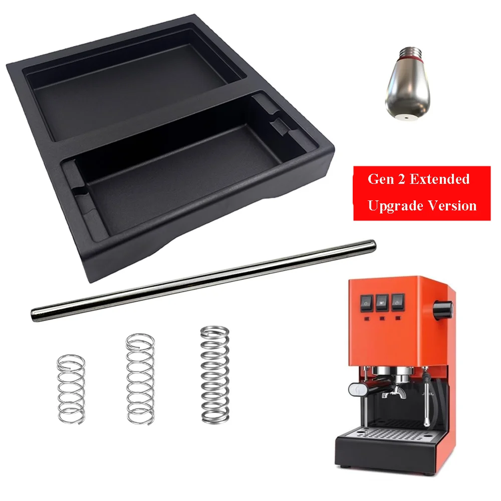 2nd Gen Low-Profile Drip Tray for Gaggia Classic Pro, 6/9/12 Bar OPV Spring Steam Tip Drain Tube Espresso Mod Kit