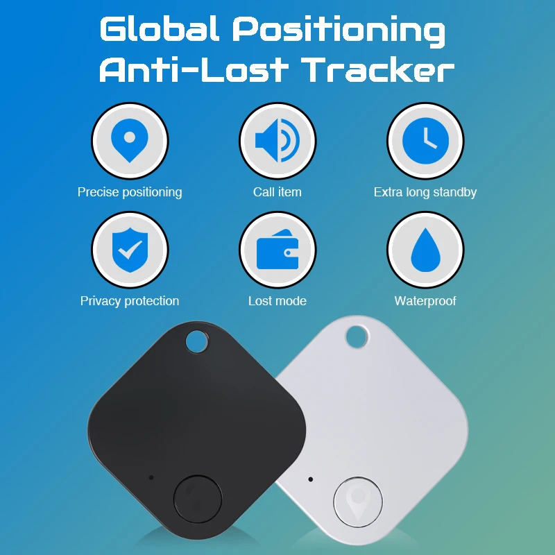 1Pcs Mini Portable Smart Pets Locator Bluetooth 5.0 Anti-Lost Location Tracker Collar for Cats Dogs Positioning Tracker Locating