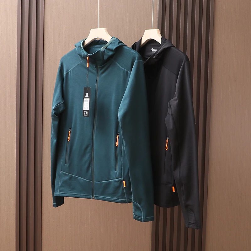 

Outdoor Sports Tech Corn Cloth Fce Autumn Winter New Men's Casual Versatile Warm Fce Lined Hoodie Jaet Streetwear