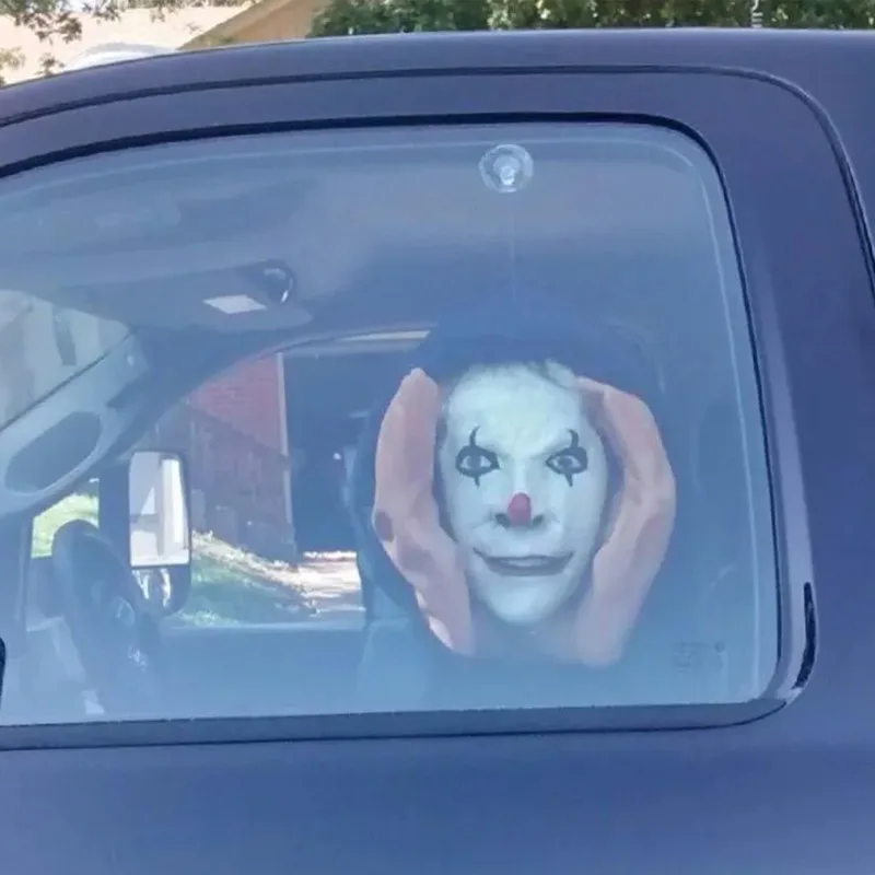 

New Scary Freak Halloween Decoration Clown Indoor And Outdoor Window For Spooky Party Scares PVC Decorative Wallpaper Sticker