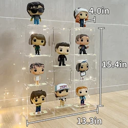 3 Tier Clear Acrylic Display Case for Mini Building Blocks LEGO Funko Pop Figure Toys, Desktop Display Stand Showcase