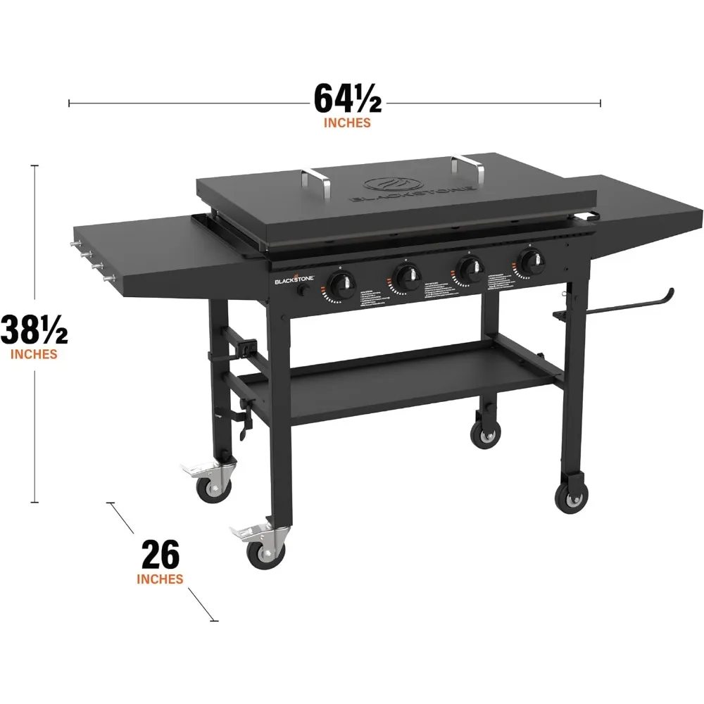 Imagem -05 - Gás Griddle Cooking Station Abastecido Estação Grade Griddle com Prateleira Lateral Queimador Flat Top Gás Bbq Grill Propano 36