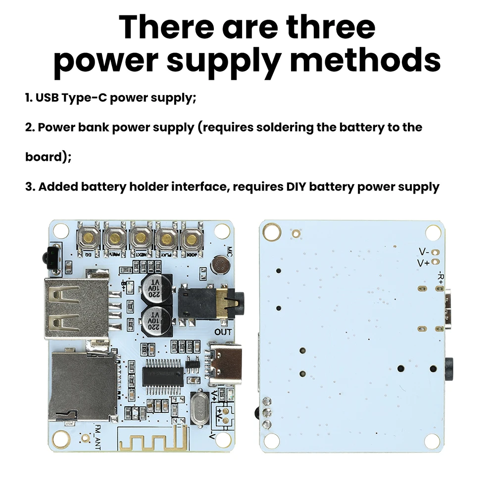 Audio Receiver Module Bluetooth 5.4 Audio Decoding Module With Lossless AAC MP3 WAV FLAC APE Decoding USB Board Type C Interface