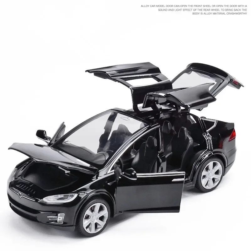 Hoge Simulatie 1:32 Tesla Model X 90 Gelegeerd Automodel Diëst Speelgoedvoertuigen Speelgoedauto 'S Jongen Speelgoed Speelgoed Speelgoed Speelgoed Terugtrekken Knipperend Geluid Kid Cadeaus