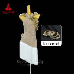 Latin Dance Dress for Women Customsized Senior AB Stones Rumba Chacha Tango Performance Professional Clothing Latin Dresses