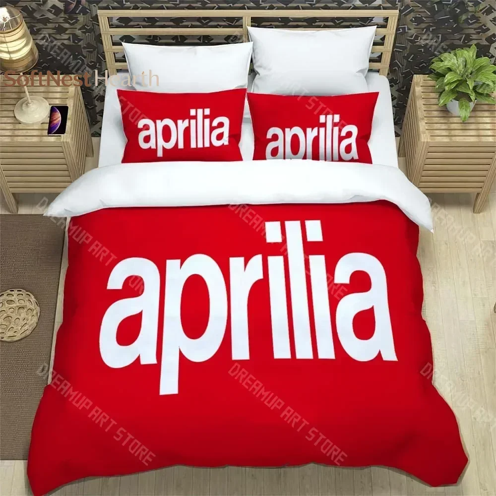 2026 3D Print Motorcycle Fleet A-Aprilia Bedding Set Single Twin Full Queen King Size Bed Set Adult Kid Bedroom Duvet Cover Set