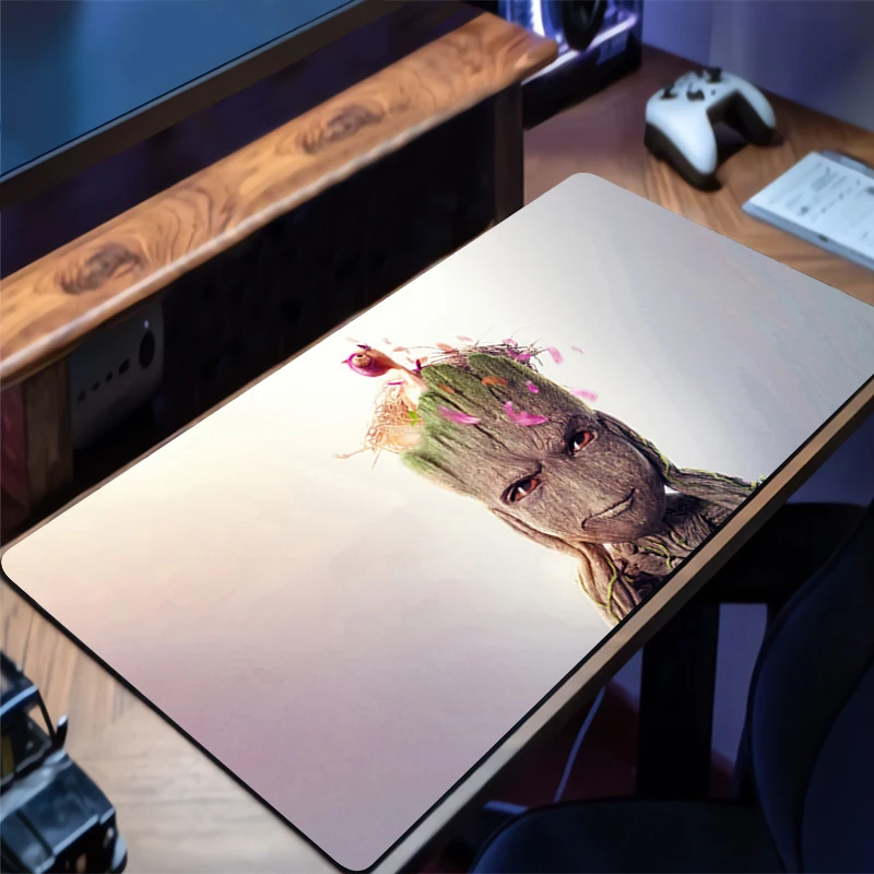 Design G-groot Gaming Mouse Pad Anti-Slip Rubber Base Extended Desk Mat For Gamer Office Computer Accessories Mousepad