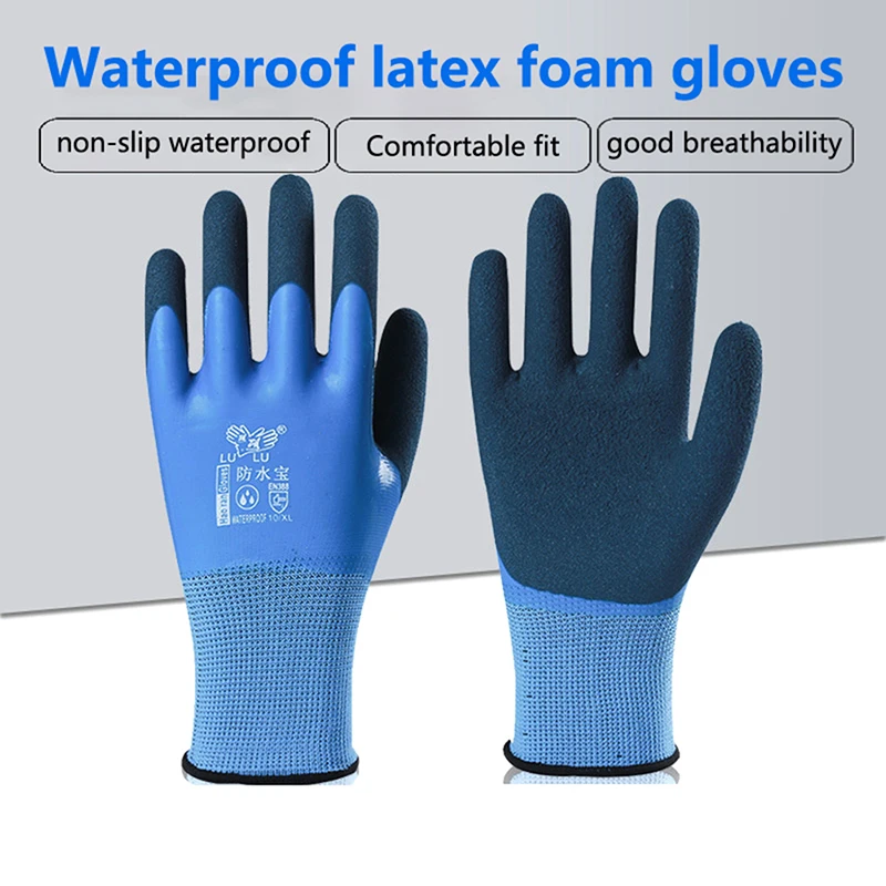 Latex Waterbestendige Volledig Gecoate Nylon Handschoenen Koude Bestendige Tuinhandschoenen