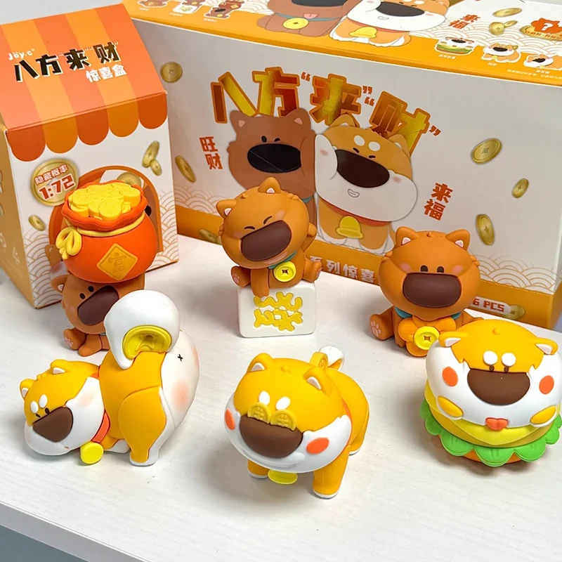 Nueva serie Good Luck Dog Kawaii Shiba Inu, bonita caja ciega, regalos, modelo de juguete, figuras de Anime, adornos para coleccionar