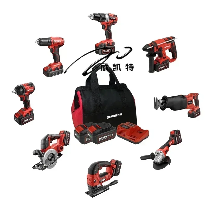 

Devon 20V 4.0/5.0/8.0Ah Battery Cordless Brushless Tools Set Combo Kits