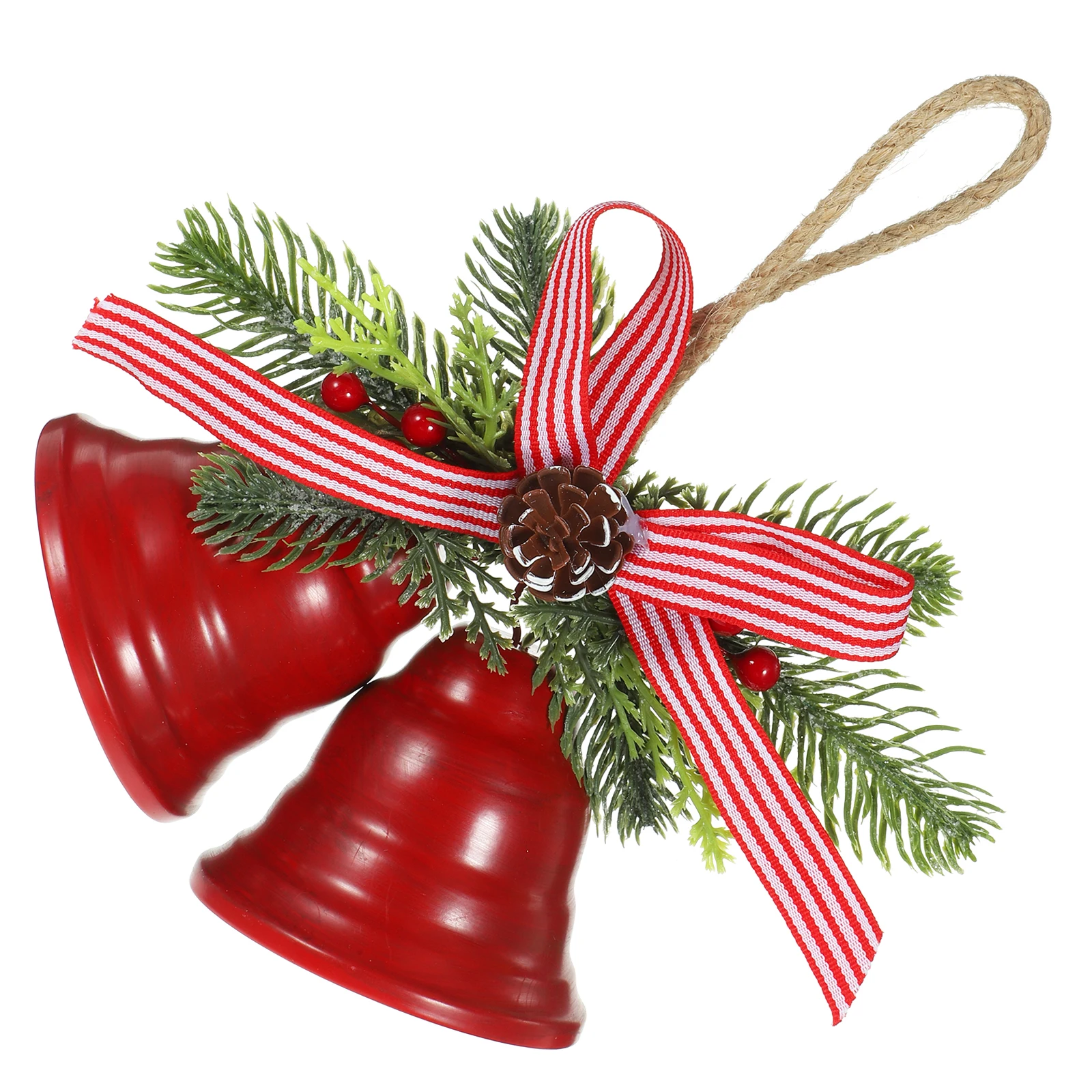 

Wall Hanging Metal Christmas Bells Rustic Plastic Ornaments Giant for Decoration