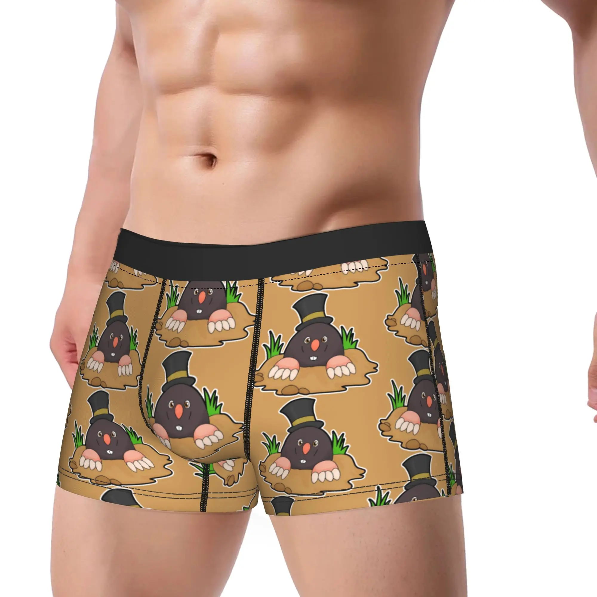 Men The Little Mole  Boxers GagGift Underwear  Boxer Shorts