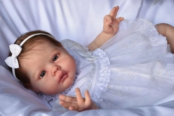 

NPK 20'' Handmade Fresh Color High Quantity Unfinished Unpainted Doll Parts Reborn Nicol with Cloth Body Reborn Dolls Kit
