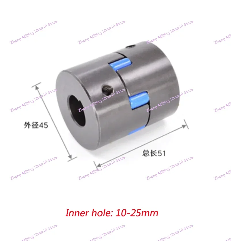 L075 D45 L51 Inner Hole 10/12/14/15/16/17/18/19/20/22/24/25 3 Jaw Coupling Plum-coulper Servo Motor /Star Couplings High Torque