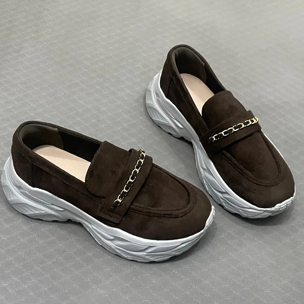 5CM Women's Shoes High Quality Casual Shoes Fashion Popular Sneakers for Women Shape Genuine Leather Christmas Gift