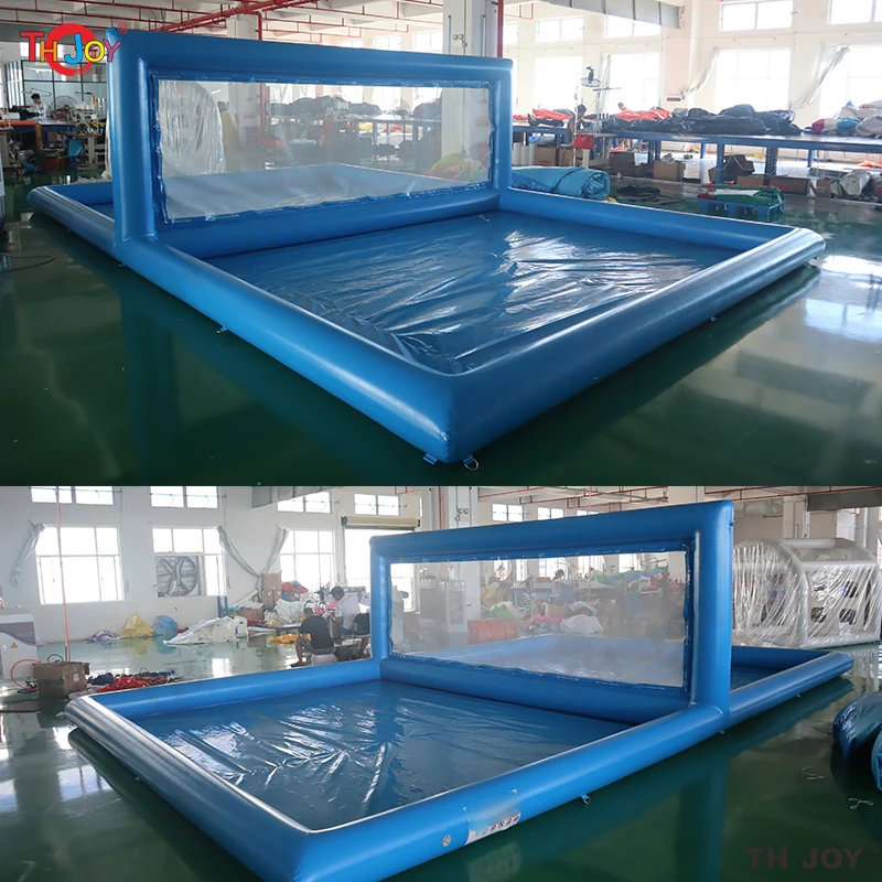 PVC Air Tight Water Floating Inflatable Football Field Beach Volleyball Court For Sale
