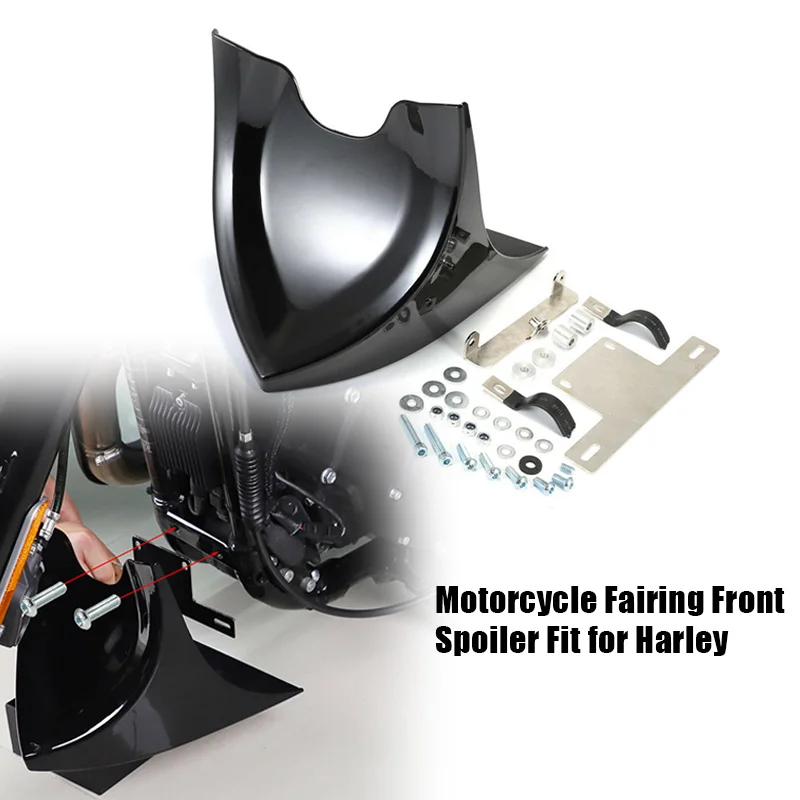 

Fit For Harley Sportster Fatboy Softail Touring Glide Dyna 2004-2017 Motorcycle Front Chin Fairing Spoiler Lower Air Dam Cover