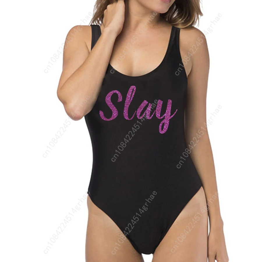 ملابس سباحة للحفلات الملكة والقتل بريق وردي ساخن نمط الطباعة قطعة واحدة ملابس سباحة نسائية ملابس سباحة ملابس سباحة