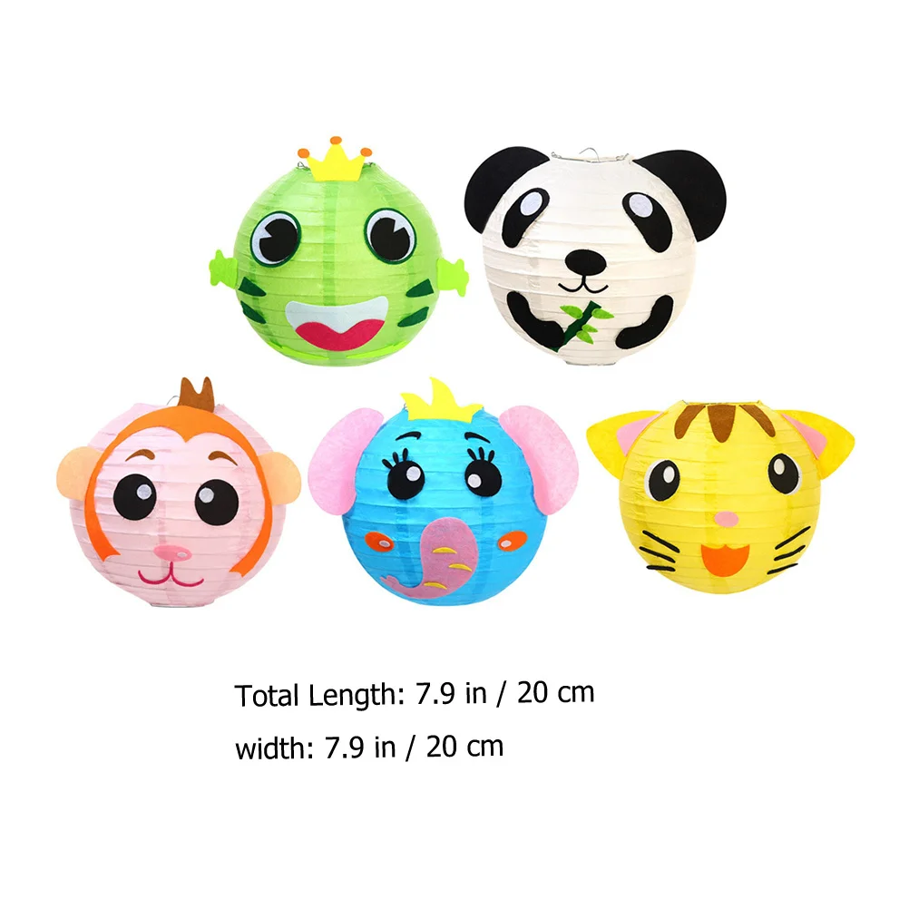 5 قطعة مواد فانوس ذاتية الصنع للأطفال لوازم حفلات ديكور احتفالي سهلة التركيب لتخطيط المشهد اللافت للنظر