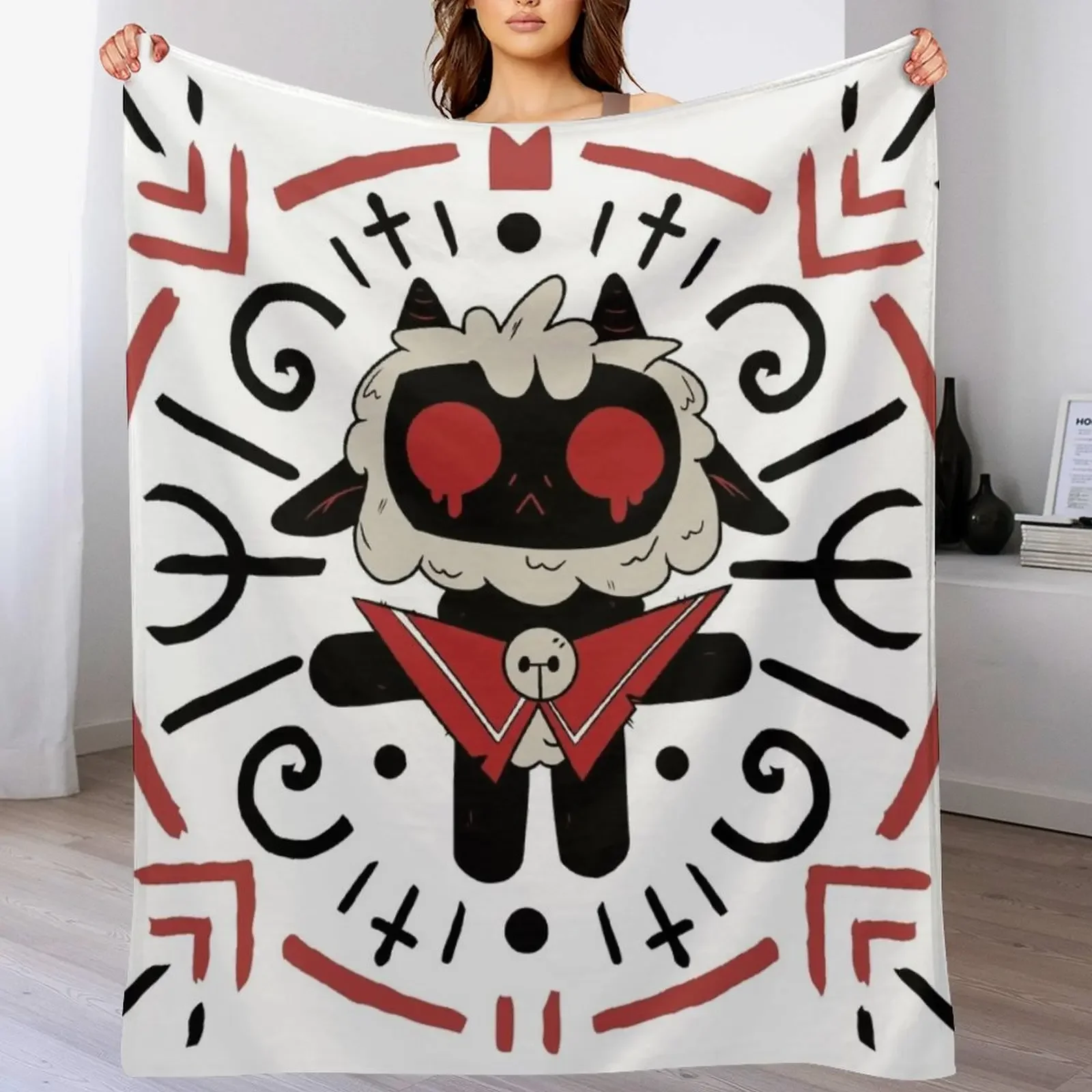 Cult Of The Lamb Magic Circle Throw Blanket Shaggy Furry Soft Blanket for Bedroom Living Room