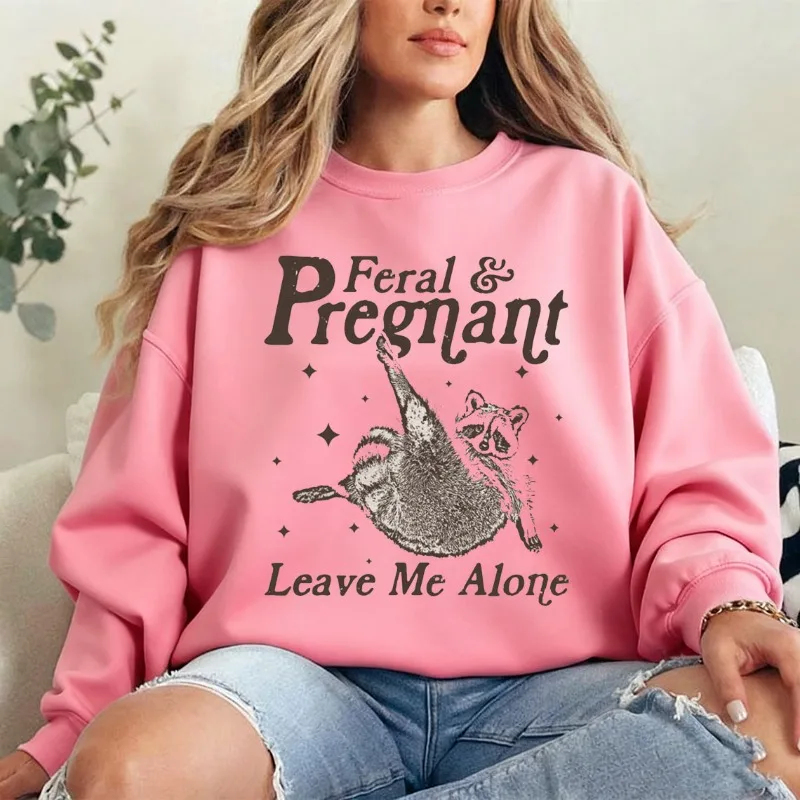 الحمل الفكاهة الحديدية والحوامل الراكون البلوز مضحك الأمومة أمي لتكون عرق الحديد والحوامل اتركني وحدي هودي