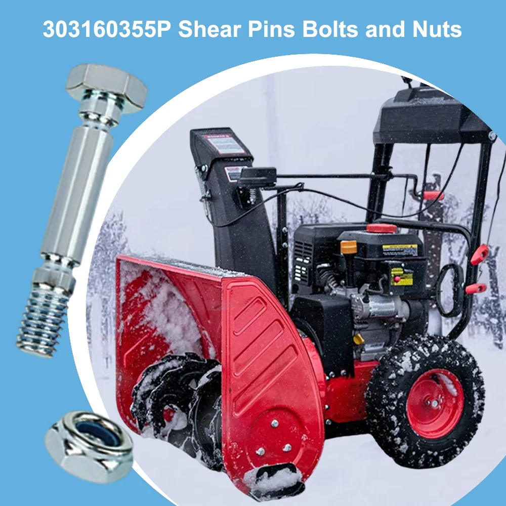 303160355P / 303160355 Baut dan Mur Penjepit Mesin Pembersih Salju, Kompatibel dengan suku cadang Penjepit Mesin Pembersih Salju MTD Powersmart