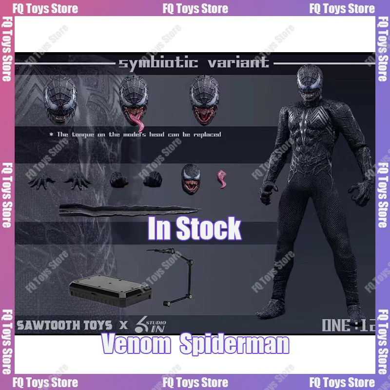 In Stock SAWTOOTH TOYS X 6in Studio STM-20251 1/12 Venom Symbiotic
