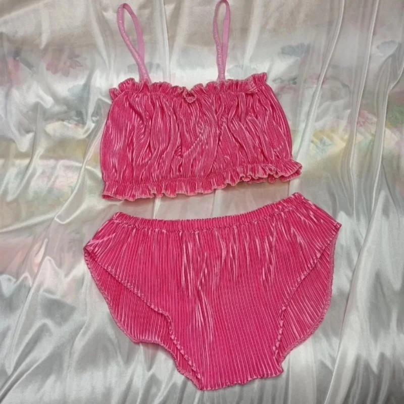 الرجال مثير حريري اللمس الحرير الجليد المحاصيل القمم ملخصات مجموعة النساء أكمام كاميس عارية الذراعين حزام تانك القمم سراويل حجم كبير الملابس الداخلية