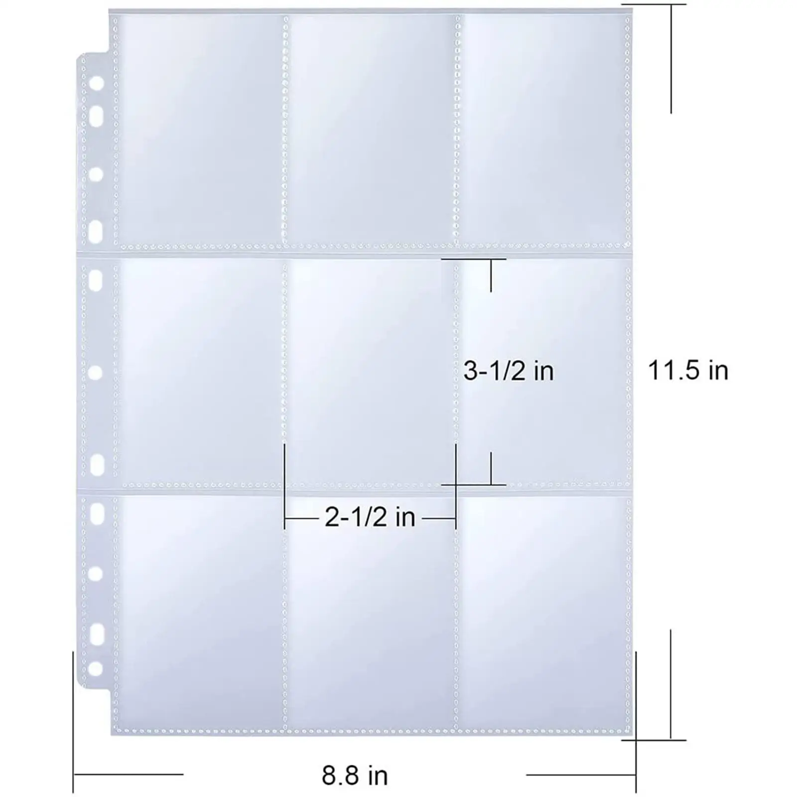 50 Uds. Fundas para tarjetas comerciales, gran capacidad, protectores de tarjetas de bolsillo transparentes, fundas para carpetas de actividades para tarjetas de visita