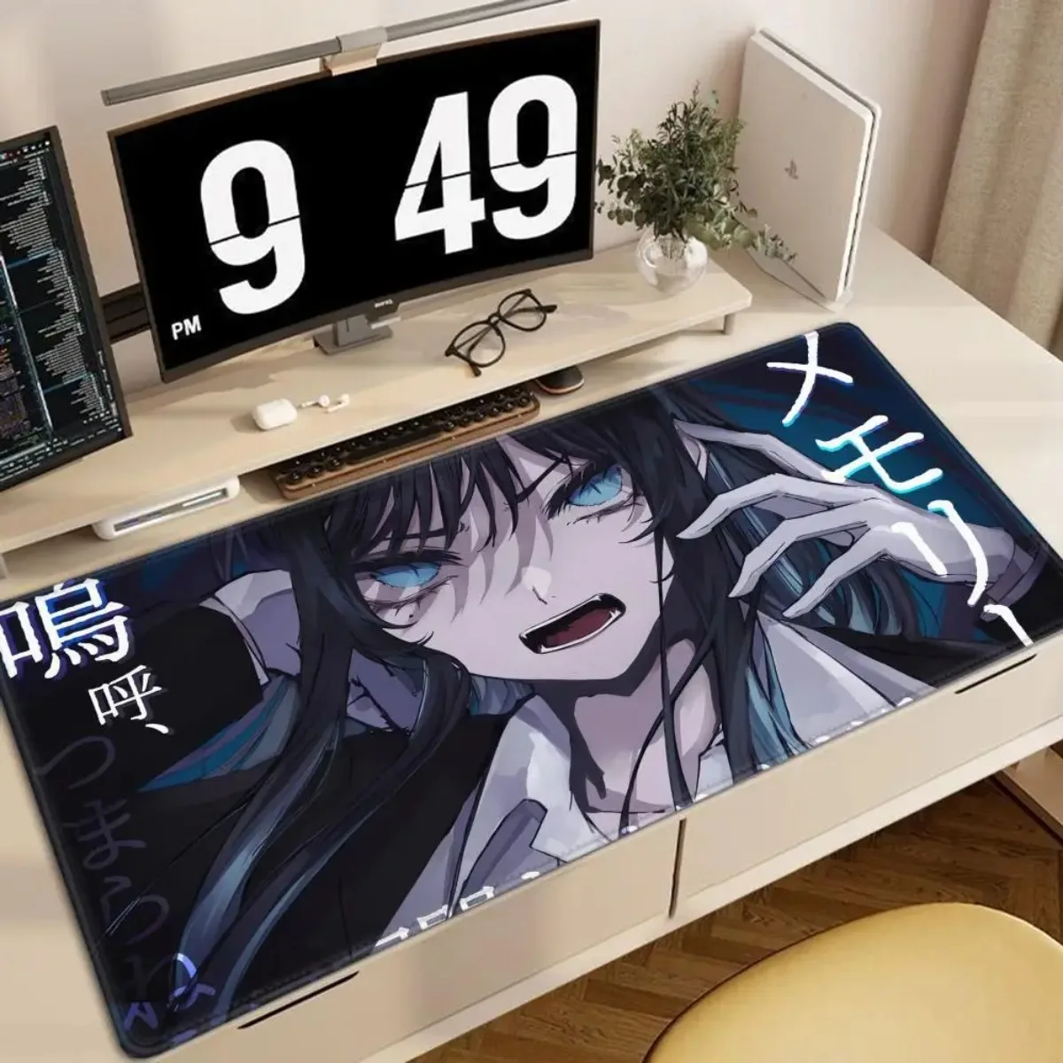 

Большой игровой коврик для мыши с HD-печатью, нескользящий, из резины, в стиле аниме