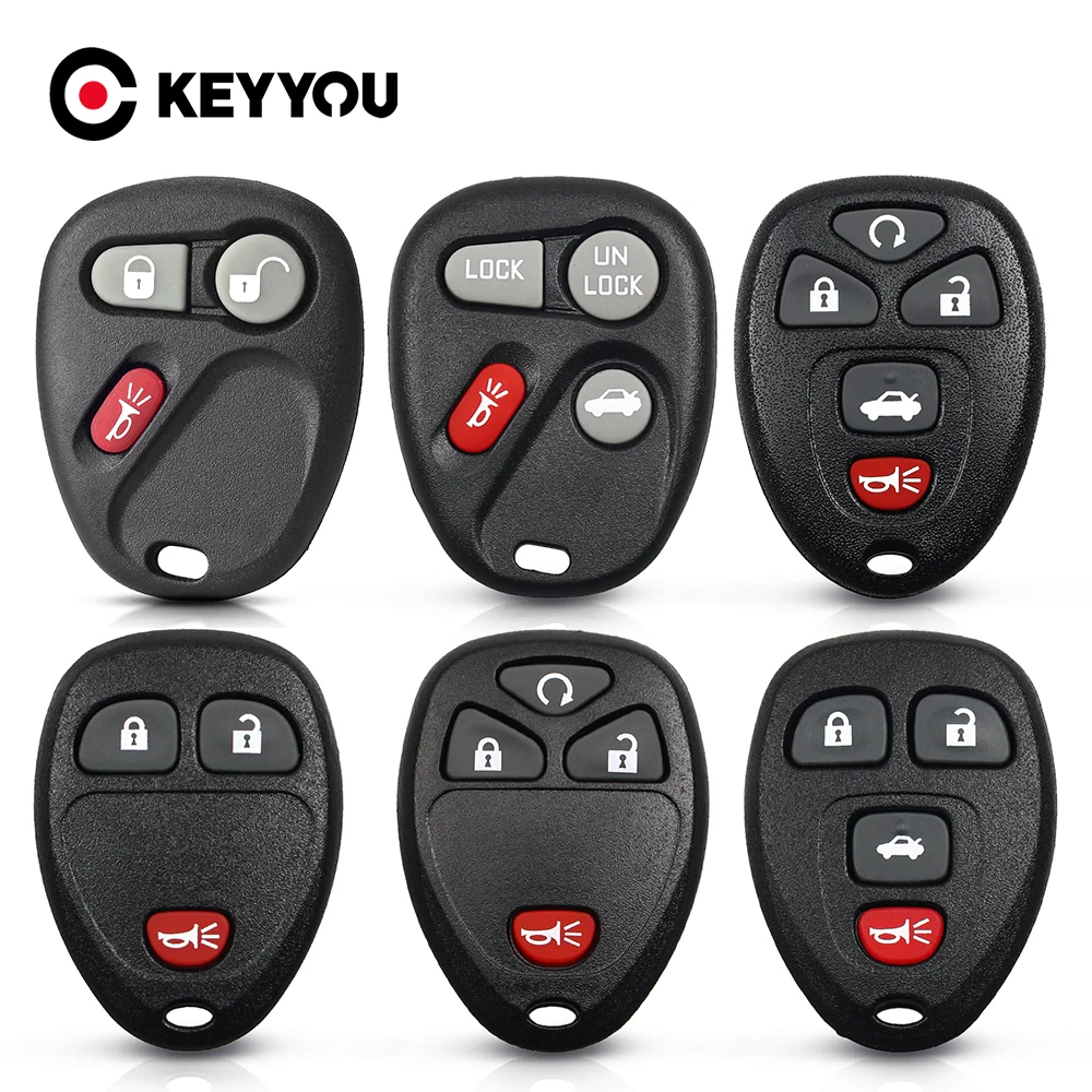 KEYYOU portachiavi portachiavi senza chiave con ingresso remoto per GM per Buick per Chevrolet 3 pulsanti
