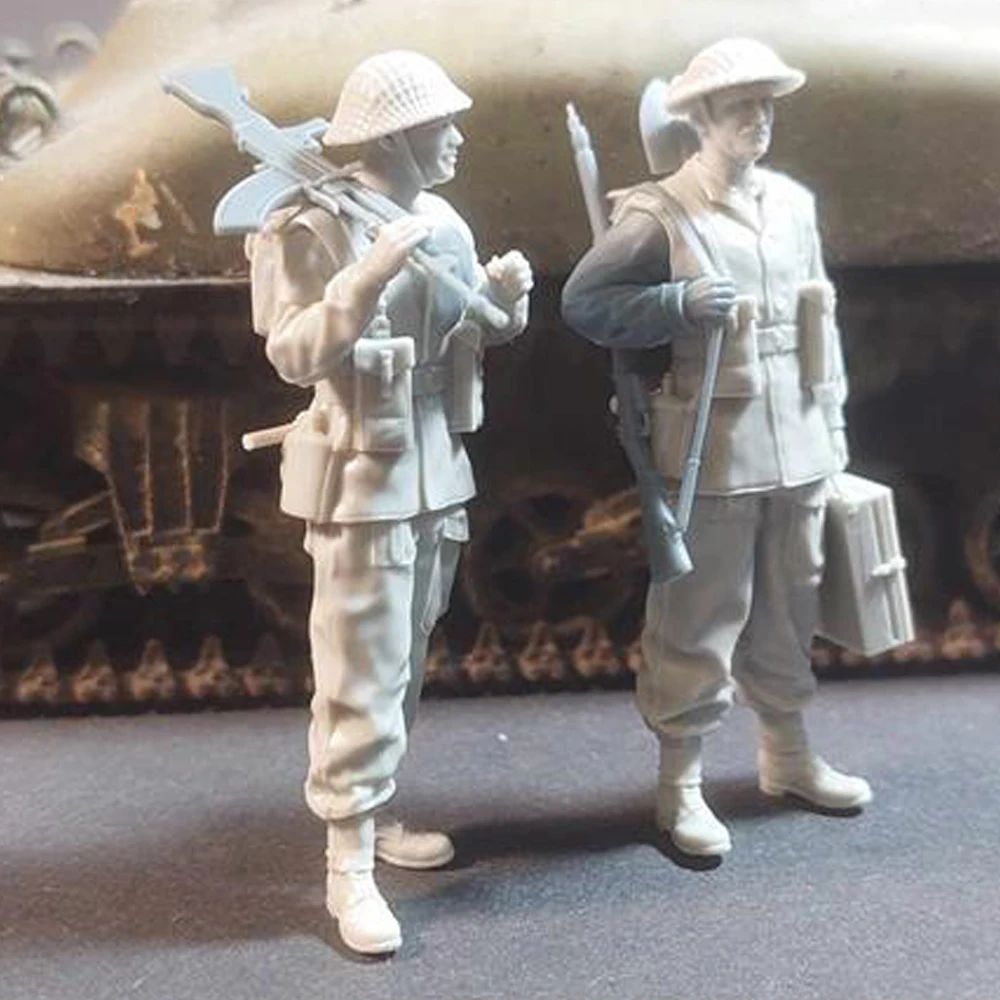 1/35 British Bren team set, Resin Model figure soldier, Military themes, Unassembled and unpainted kit