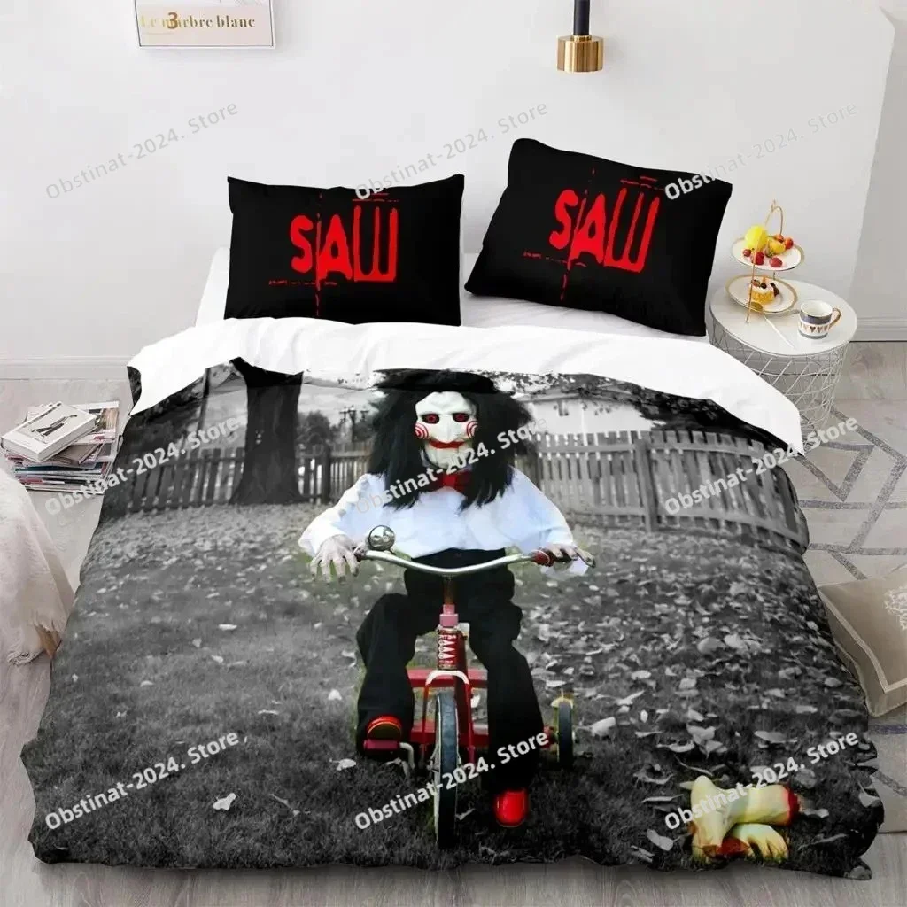 3D Print Chainsaw Fright Saw Bedding Set Duvet Cover Bed Set Quilt Cover Pillowcase Comforter king Queen Size Boys Adult Bedding