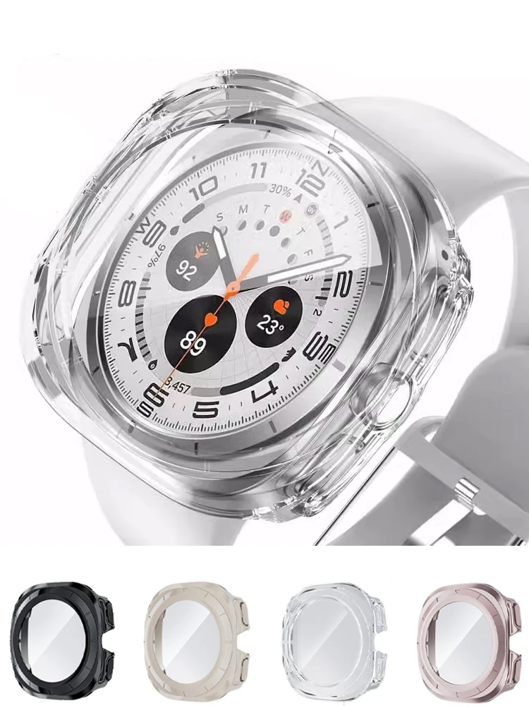 for Samsung Galaxy Watch Ultra Case 47mm accessories Tempered Glass Screen Protector Hard PC Bumper Galaxy Watch 7 ultra Cover