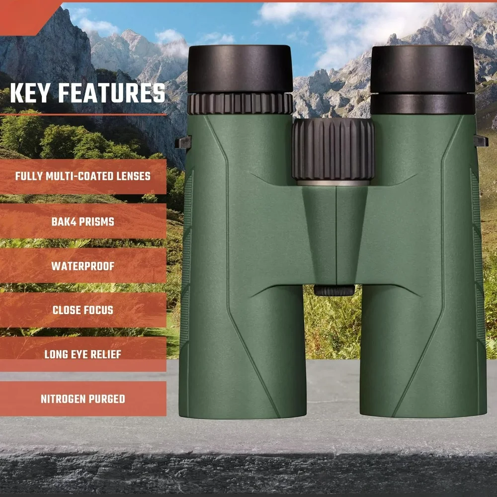 Forerunner 10x42 Binoculars | Binoculars for Birdwatching, Outdoors, Travel, Sports, Waterproof, Durable, Premium quality optics