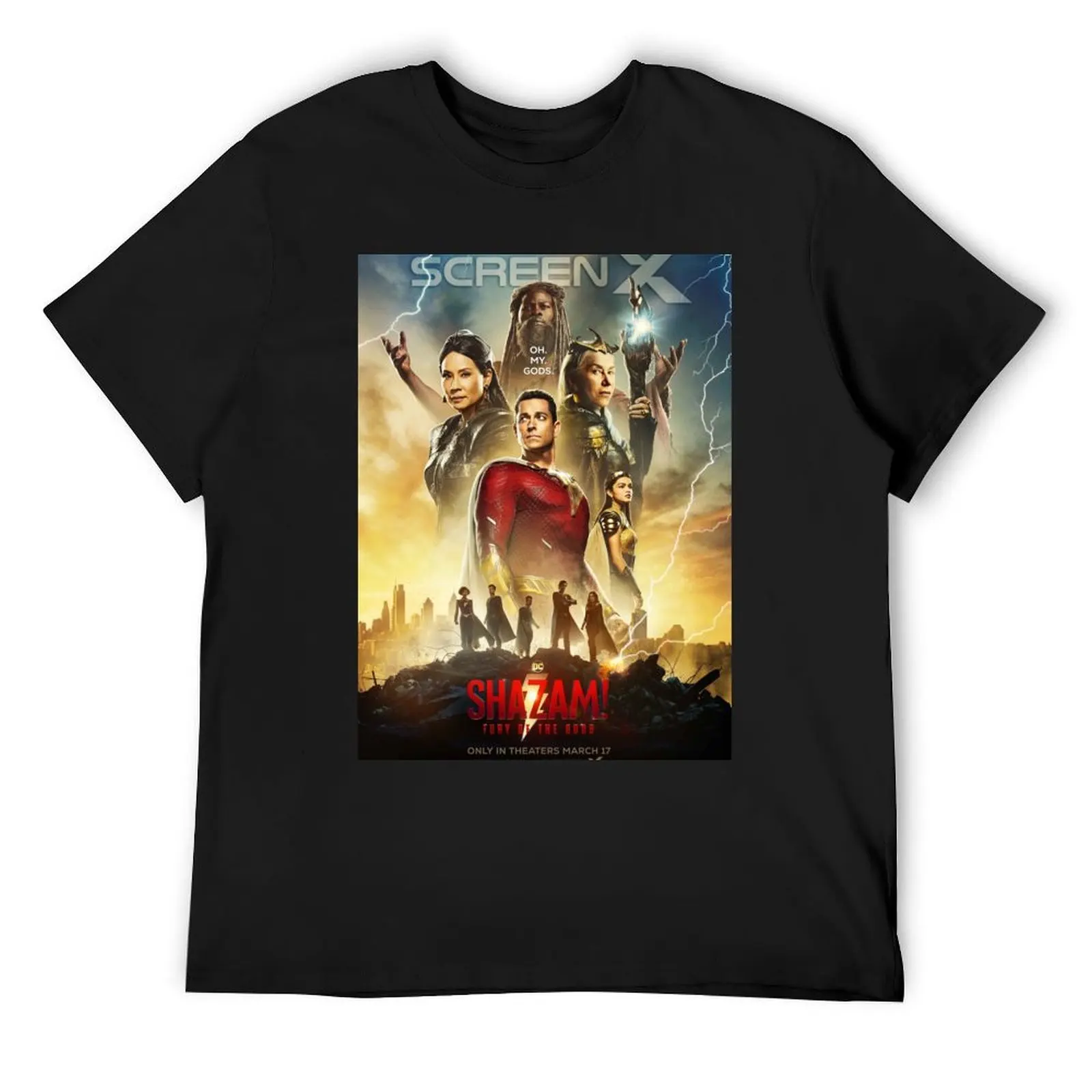 Billy batson - shazam - Shazam movie (2023) poster T-Shirt for a boy blanks cute tops men workout shirt