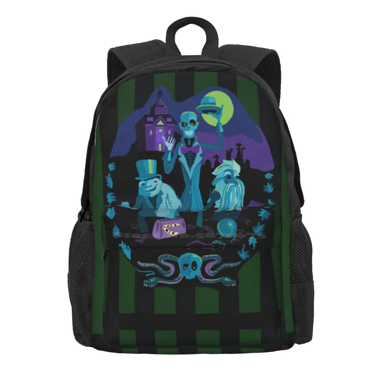 Haunted Mansion Hot Sale Schoolbag Backpack Fashion Bags Haunted Mansion Hitchhiking Ghost World Dinsneyland Fun Love